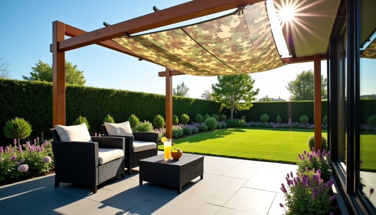 Filet de camouflage ou voile d’ombrage : astuces ingénieuses pour une terrasse fraîche et bien ventilée